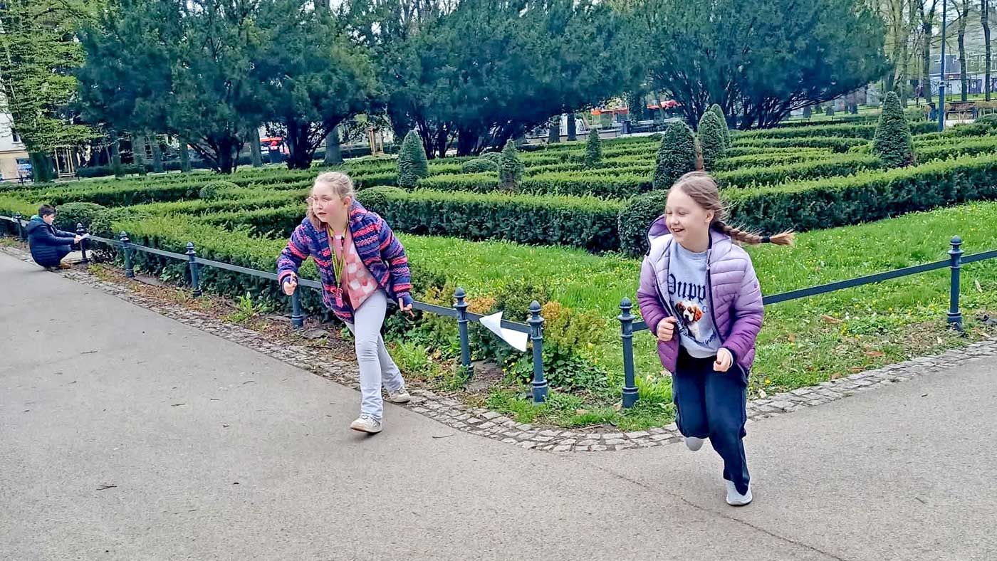 "Biegane dyktando" w parku